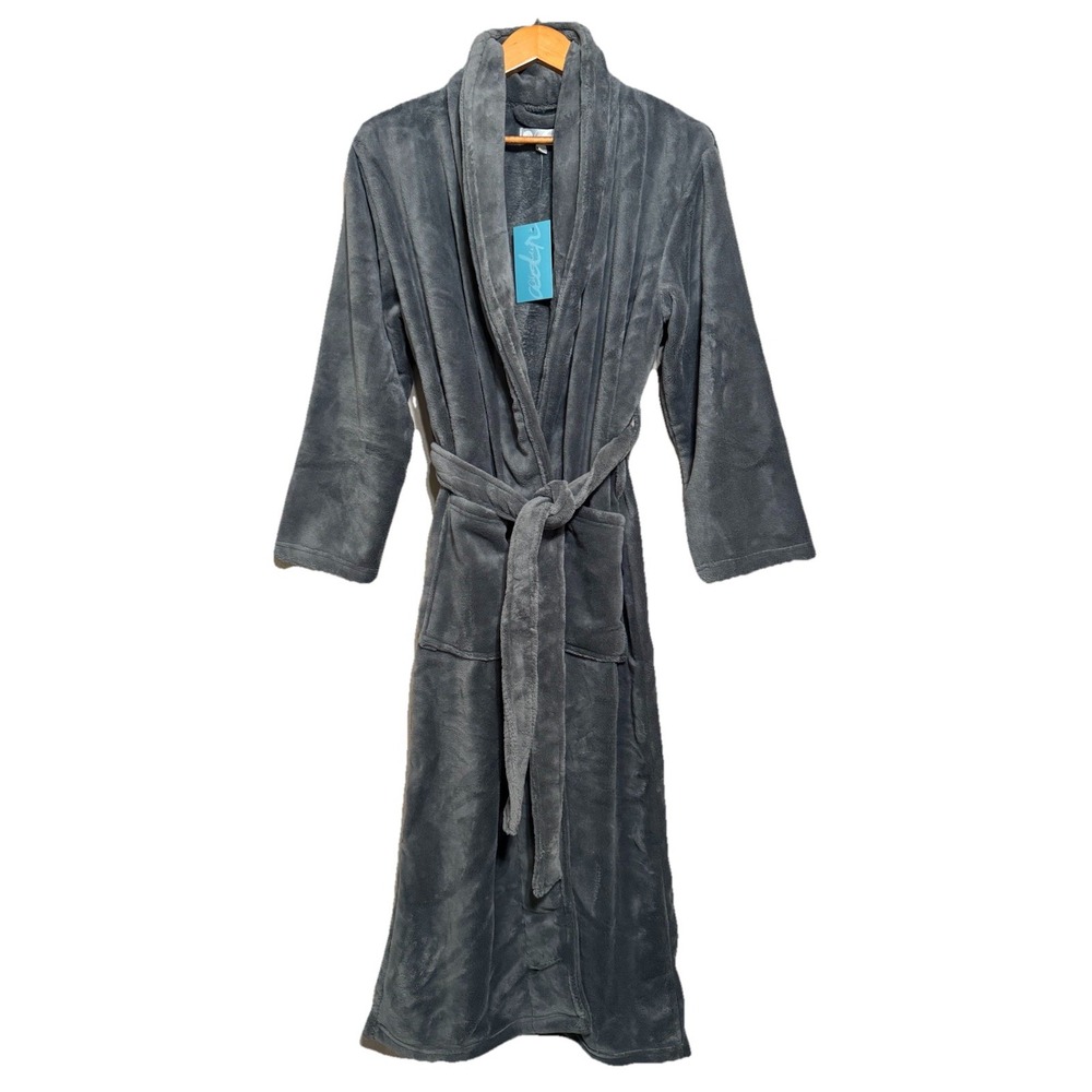 Alexander Del Rossa Women's Robe XS Gray Plush‎ Lounge Cozy Soft NWT